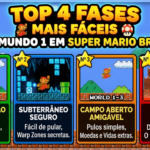 Top 4 Fases Mais Fáceis do Mundo 1 em Super Mario Bros.