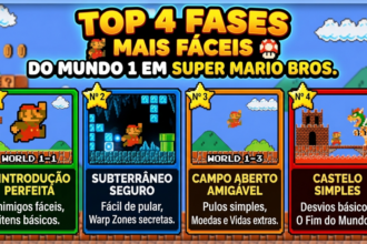 Top 4 Fases Mais Fáceis do Mundo 1 em Super Mario Bros.